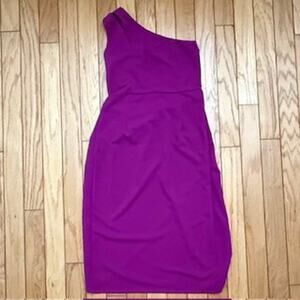 Pretty Garden One Shoulder Asymmetric Ruched Wrap Hem Oblique Neckline